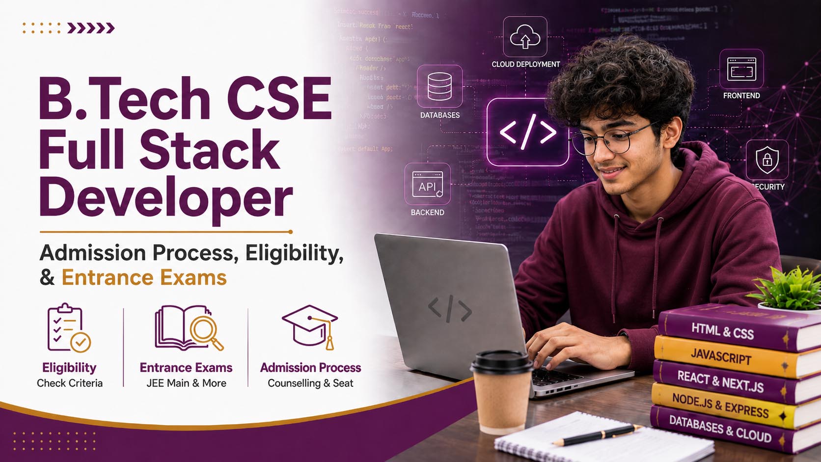 B.Tech CSE Full Stack Developer Admission : Eligibility, & Entrance Exams